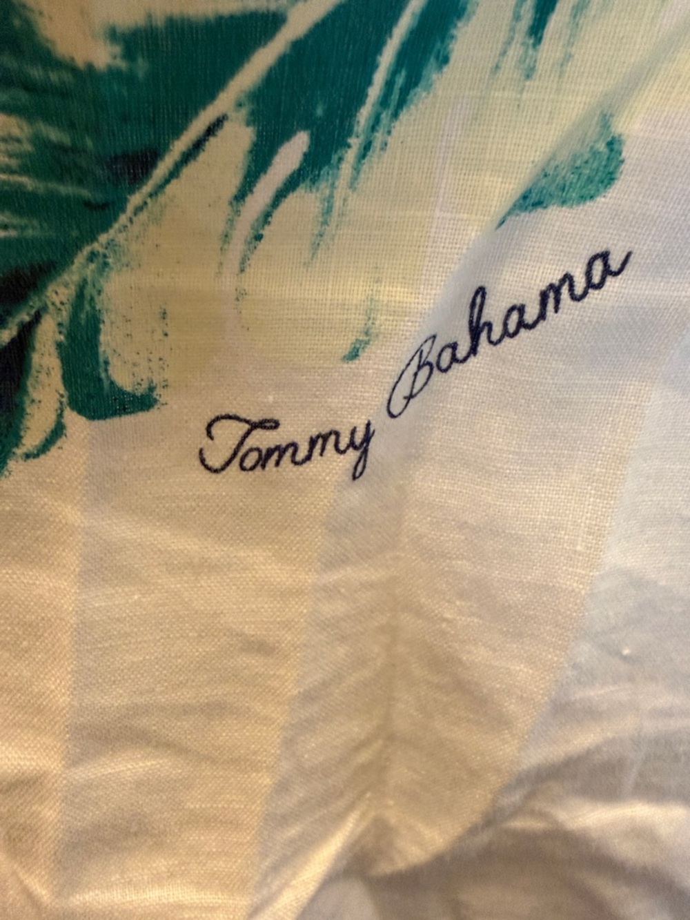 Tommy Bahama White Linen Collared Button-Front Shirt - Picture 5 of 5
